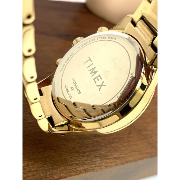 Timex Women's Watch TW2V57800 Quartz Chronograph Gold Dial Stainless Steel 38mm - Picture 6 of 14